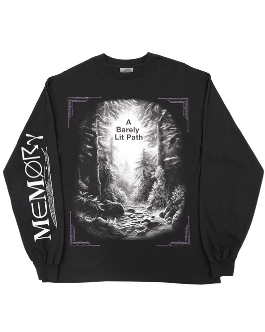 A Barely Lit Path Black Longsleeve Tee