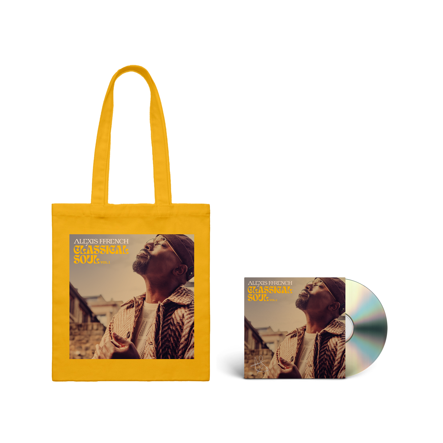 Classical Soul Yellow Tote Bag + choice of format