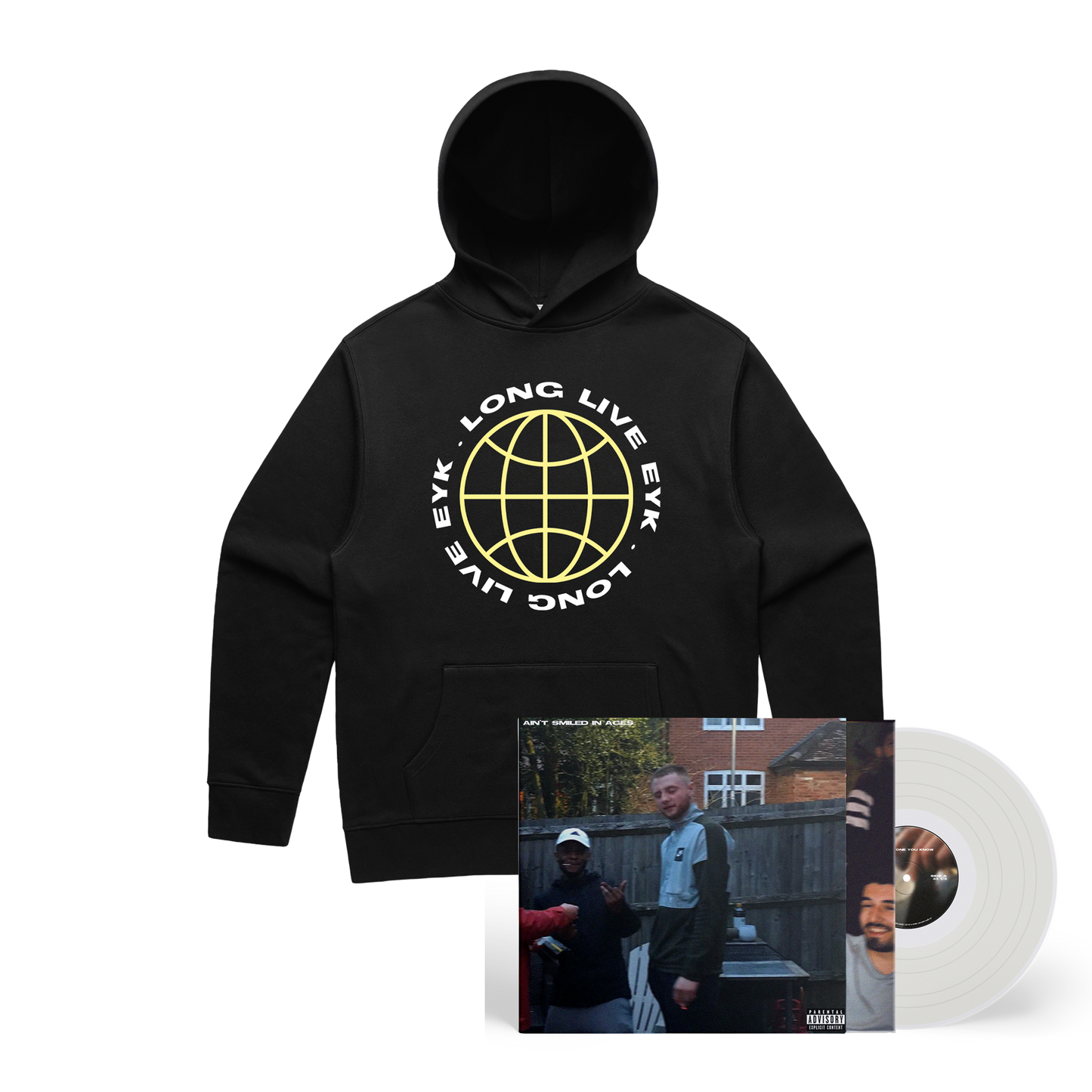 Ain't Smiled In Ages: Hoodie + Choice of Music Format