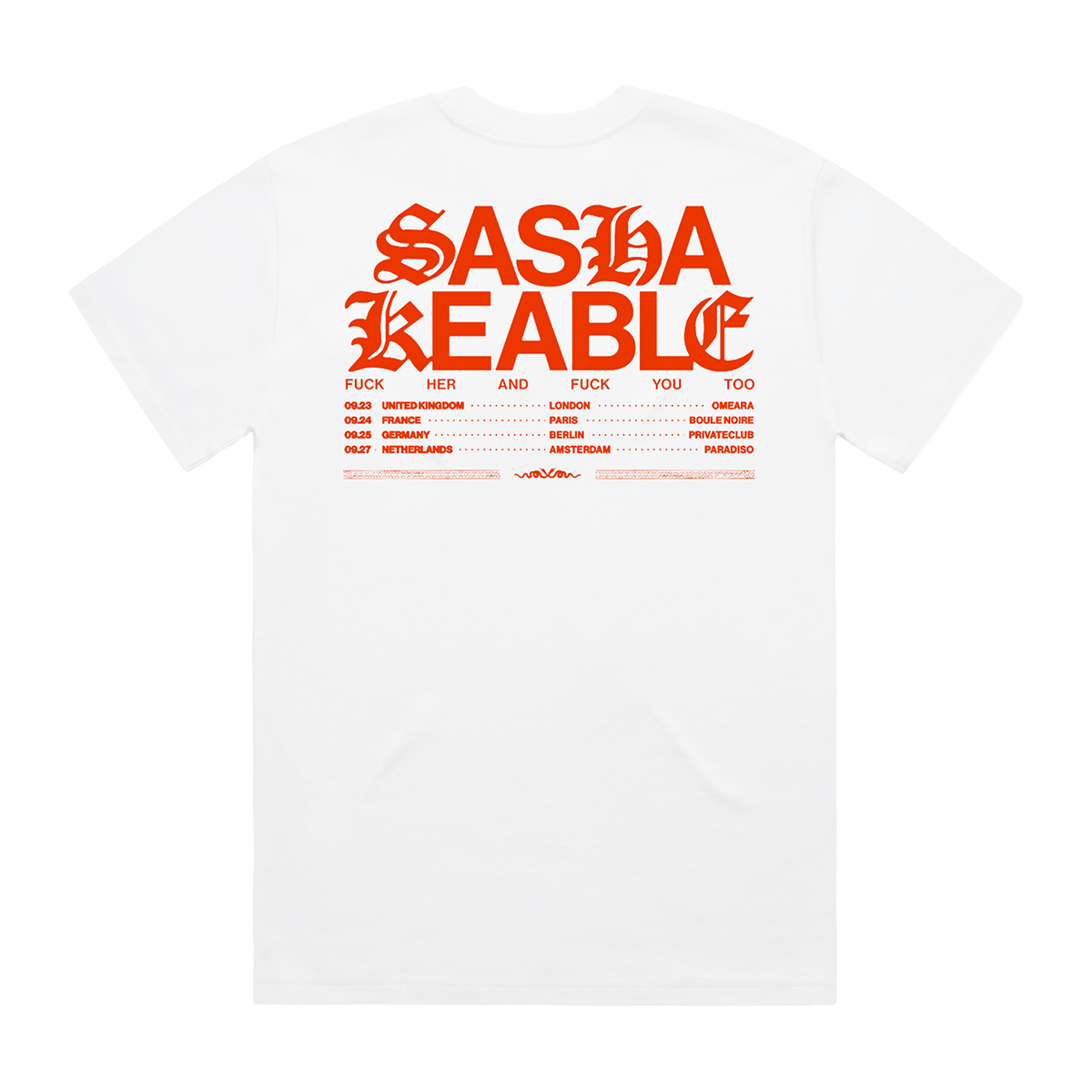 Sasha Keable 2024 Tour T-Shirt