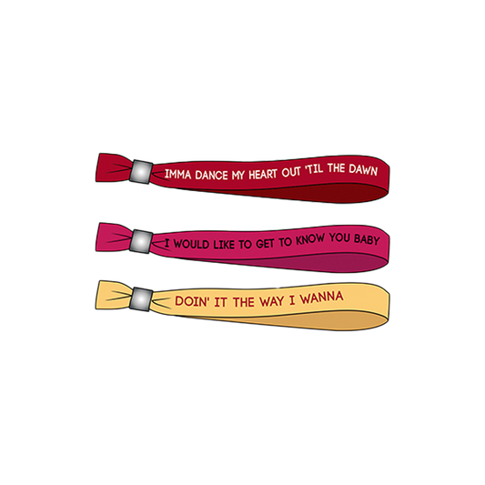 Lyric Wristbands (Set Of 3)