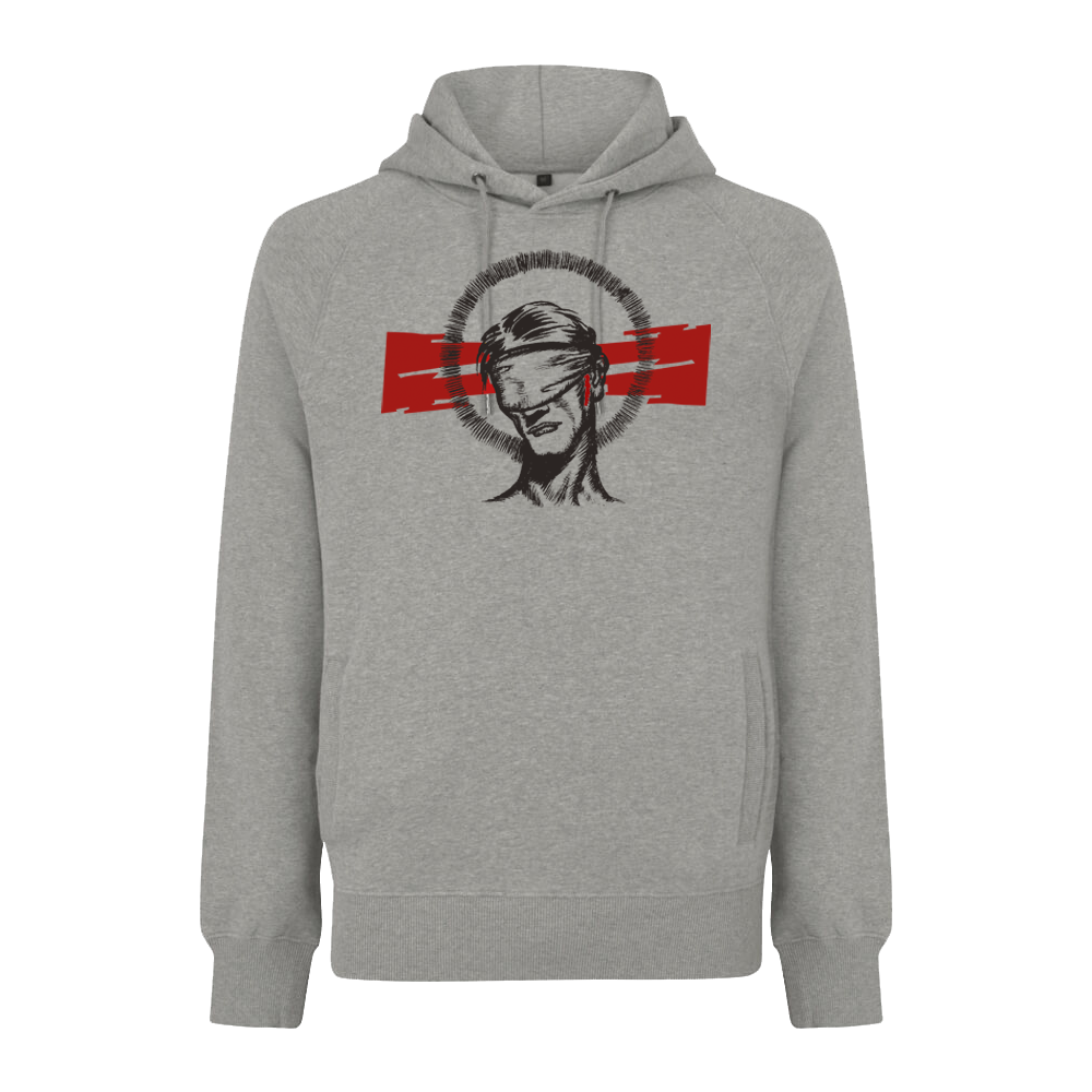 Red Logo Grey Hoodie