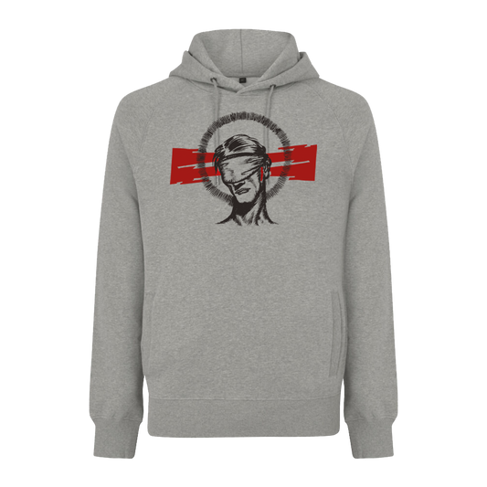 Red Logo Grey Hoodie