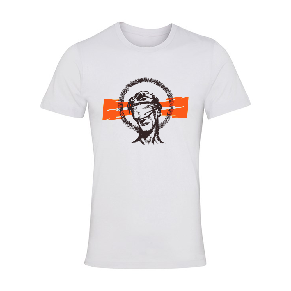 Orange Logo White Tee