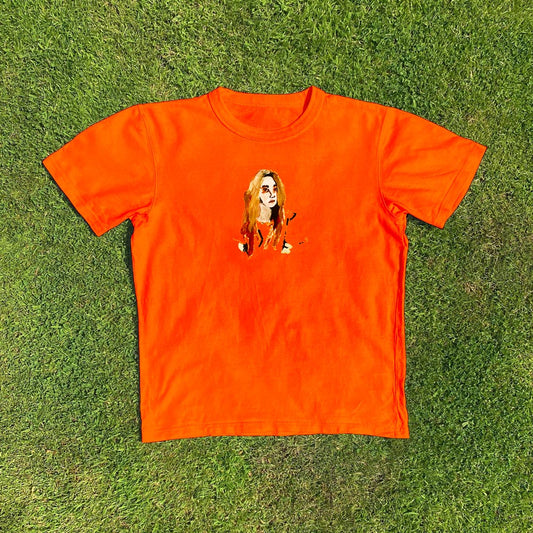 Delilah Montagu Portrait Orange Tee