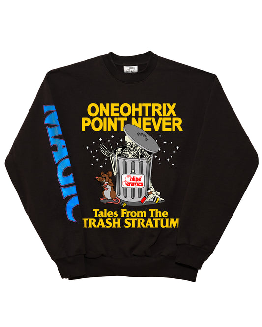 Trash Stratum - Black Fleece Crewneck