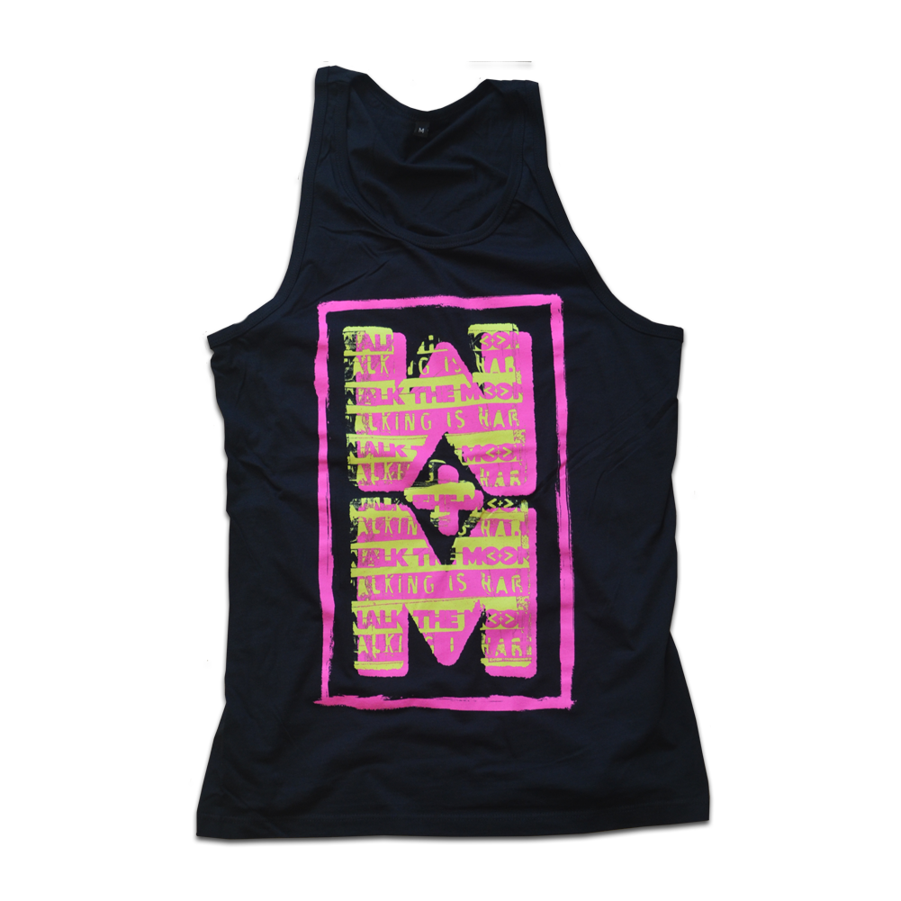 Boxed black unisex tank top